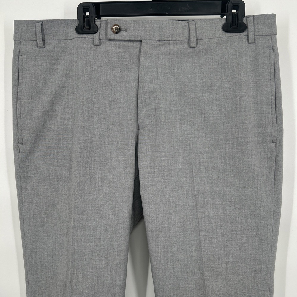 Lauren Ralph Lauren Mens Light Gray Stretch Dress Pants 36x30 Flat Front Slacks - Picture 2 of 7